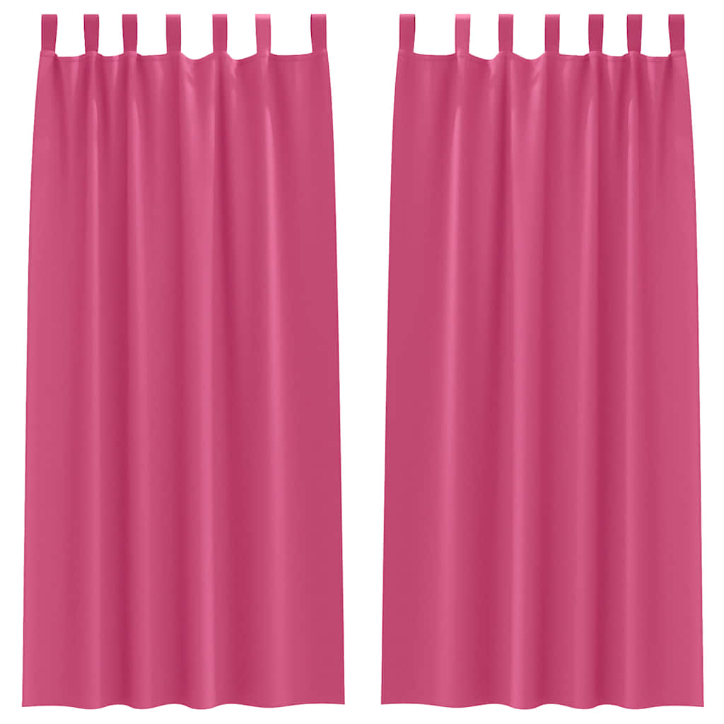 Vidaxl Verdunkelungsvorhänge mit Ringen 2 Stück leuchtend rosa 225 x 140 cm