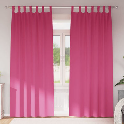 Vidaxl Verdunkelungsvorhänge mit Ringen 2 Stück leuchtend rosa 245 x 140 cm