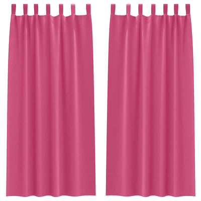 Vidaxl Verdunkelungsvorhänge mit Ringen 2 Stück leuchtend rosa 245 x 140 cm