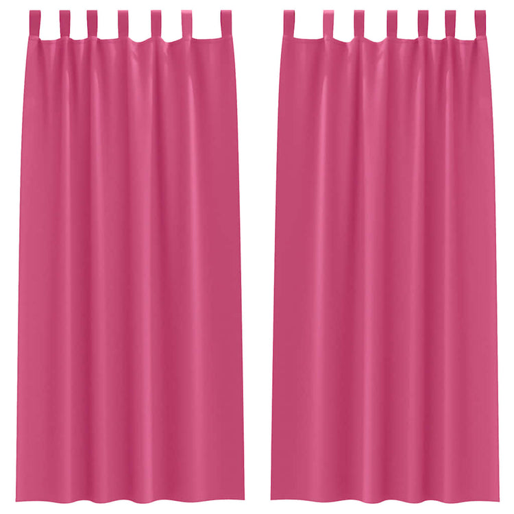 Vidaxl Verdunkelungsvorhänge mit Ringen 2 Stück leuchtend rosa 260 x 140 cm
