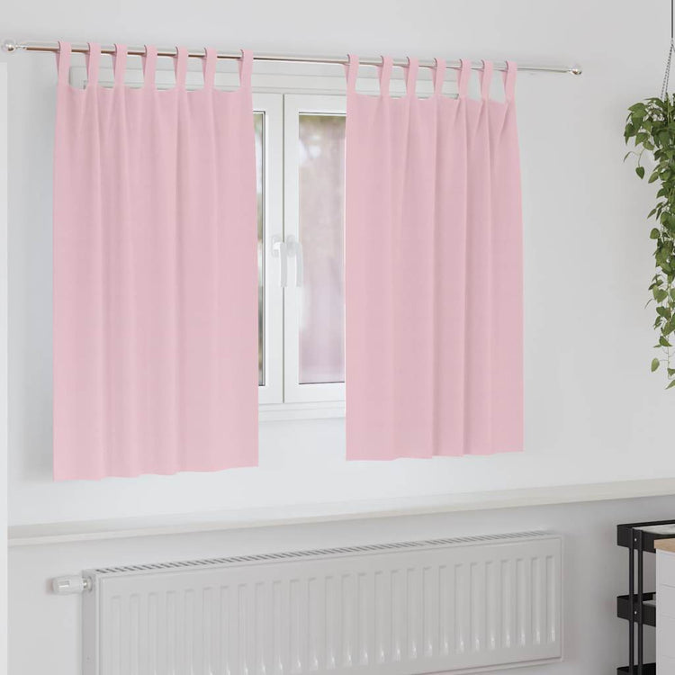 VidaXL Verdunkelungsvorhänge mit Ringen 2 Stück Babyrosa 140 x 140 cm