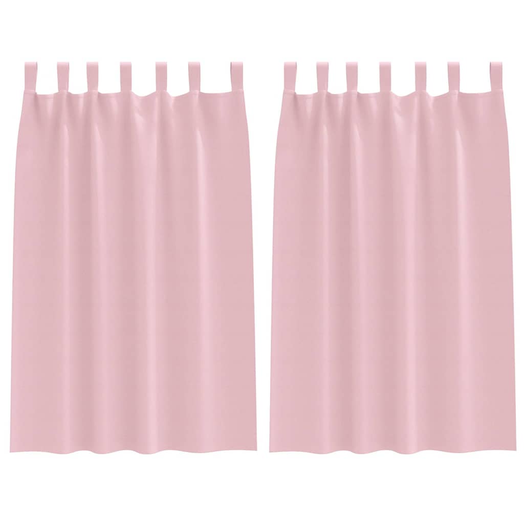 Vidaxl Verdunkelungsvorhänge mit Ringen 2 Stück Babyrosa 175 x 140 cm