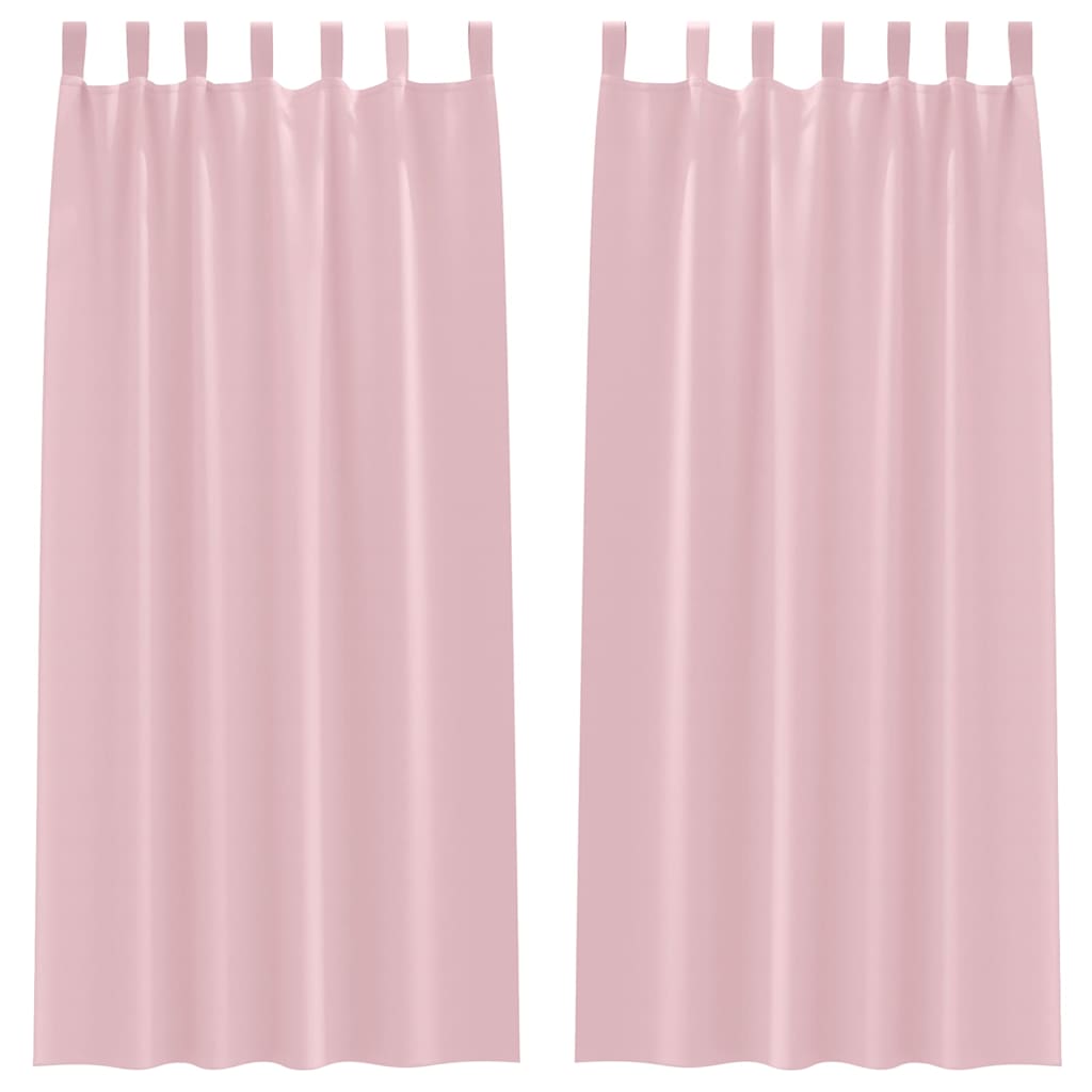 Vidaxl Verdunkelungsvorhänge mit Ringen 2 Stück Babyrosa 245 x 140 cm