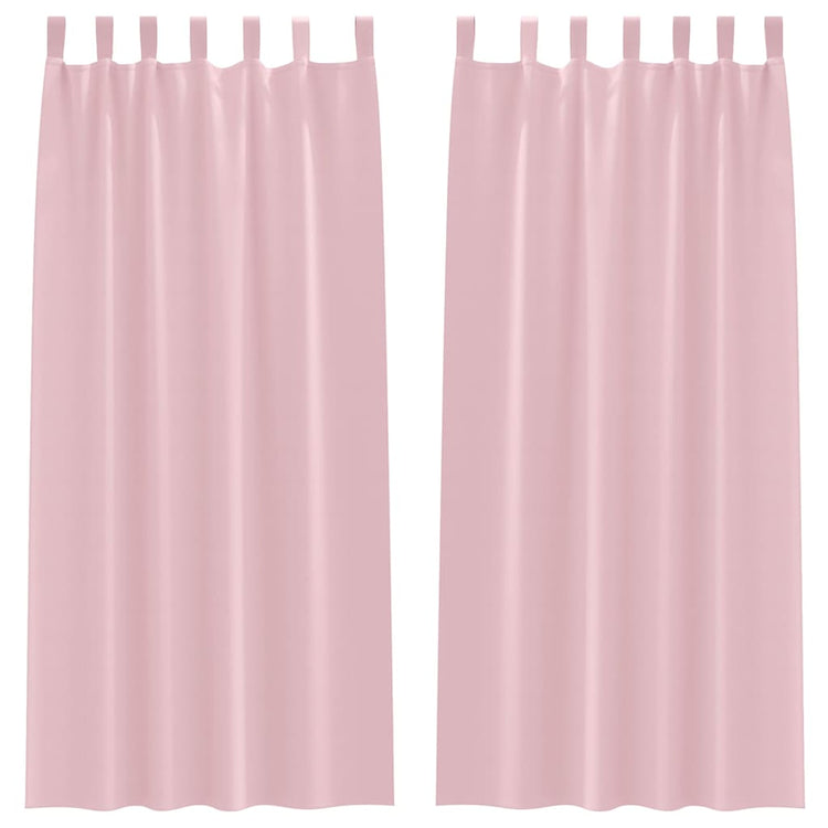 Vidaxl Verdunkelungsvorhänge mit Ringen 2 Stück Babyrosa 245 x 140 cm