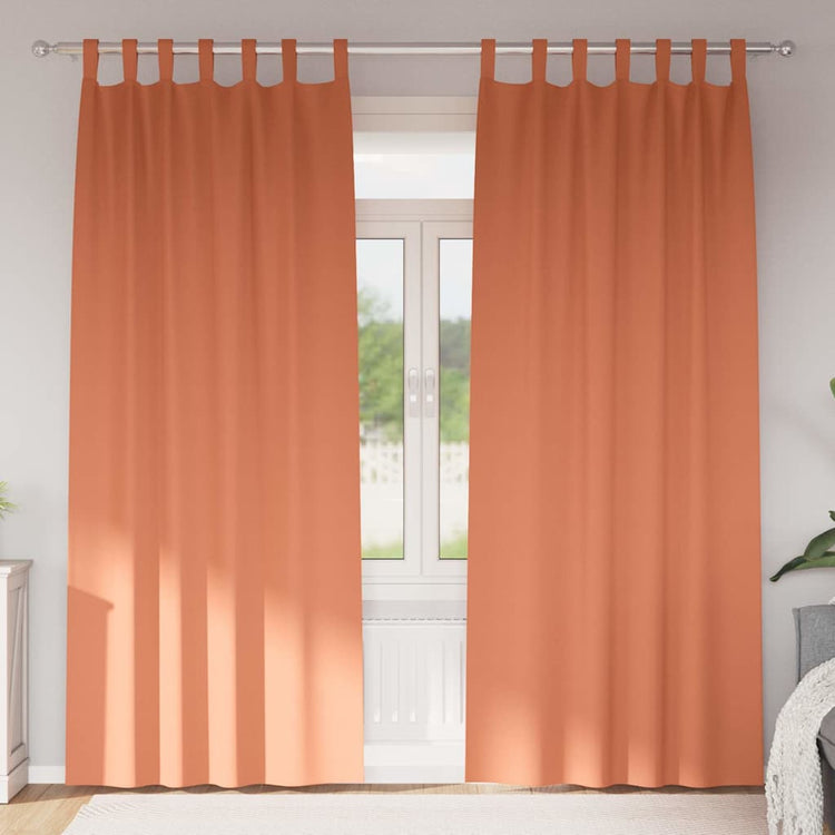 Vidaxxl Verdunkelungsvorhänge mit Ringen 2 Stück Terrakotta 260 x 140 cm