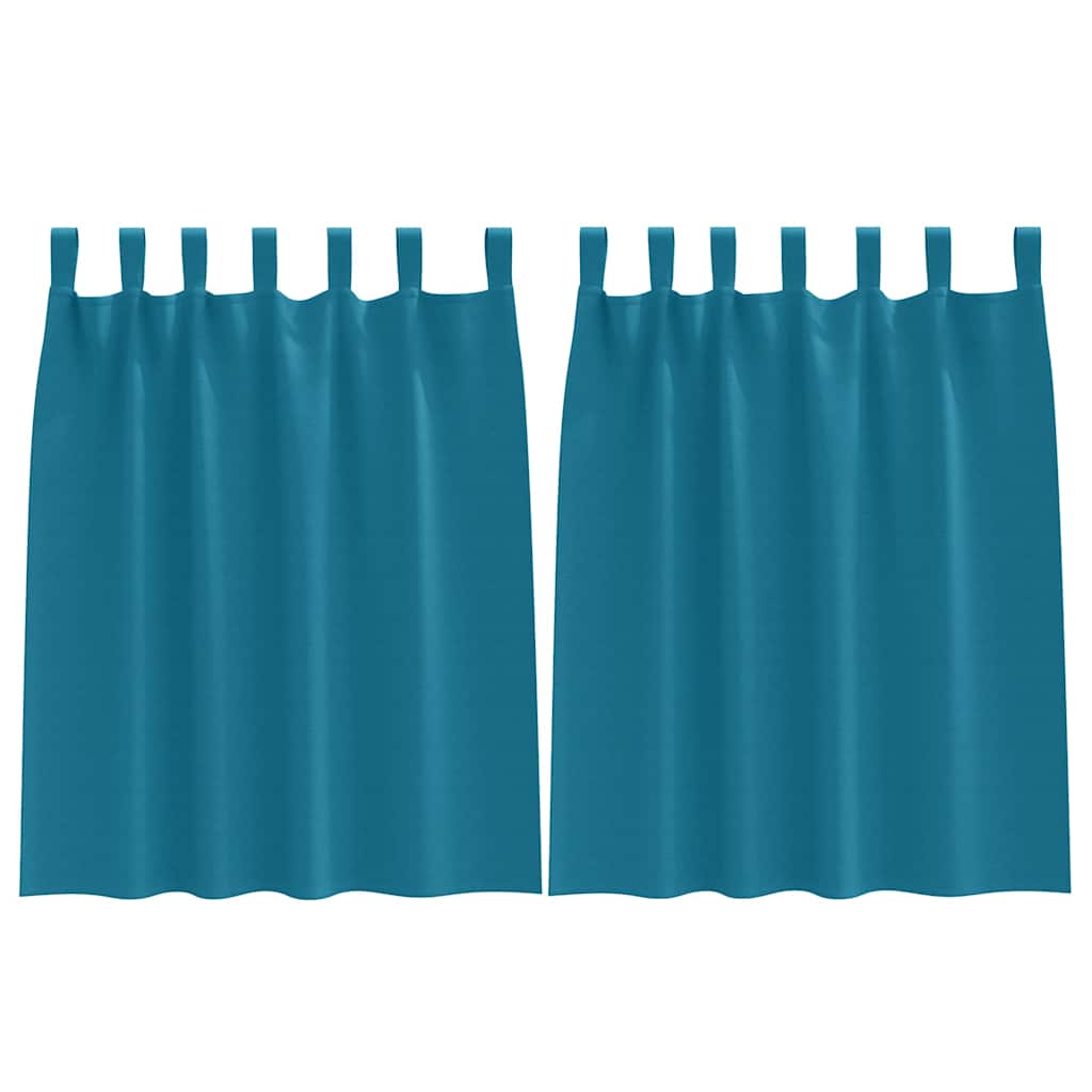 VidaXL Verdunkelungsvorhänge mit Ringen 2 Stück Türkis 140 x 140 cm