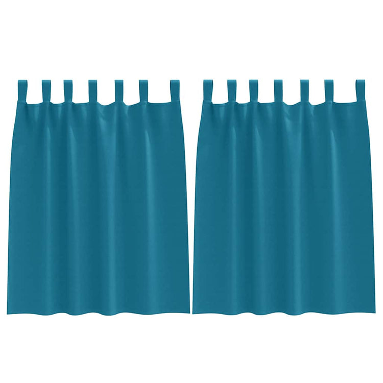 VidaXL Verdunkelungsvorhänge mit Ringen 2 Stück Türkis 140 x 140 cm
