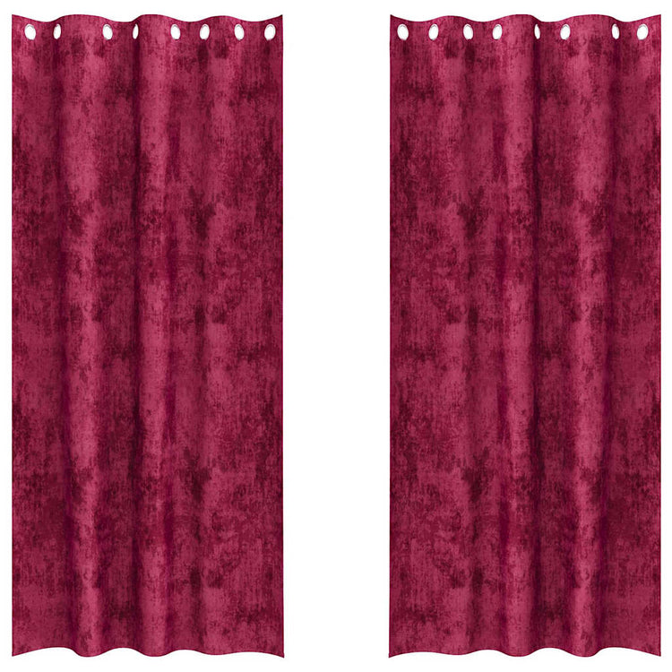 VidaXL Samtvorhänge 2 Stk. Weinrot 260 x 140 cm Samt