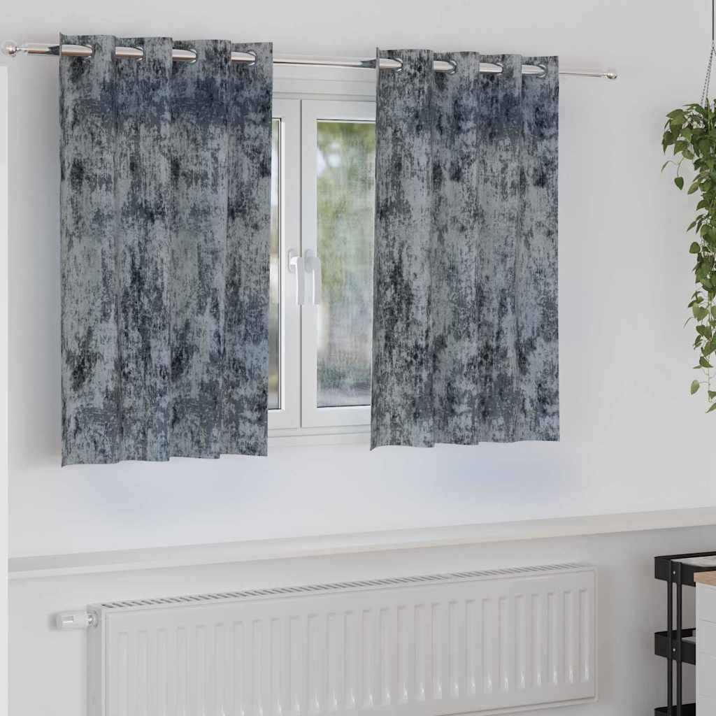 VidaXL Samtvorhänge 2 Stück Silbergrau 140 x 140 cm Samt