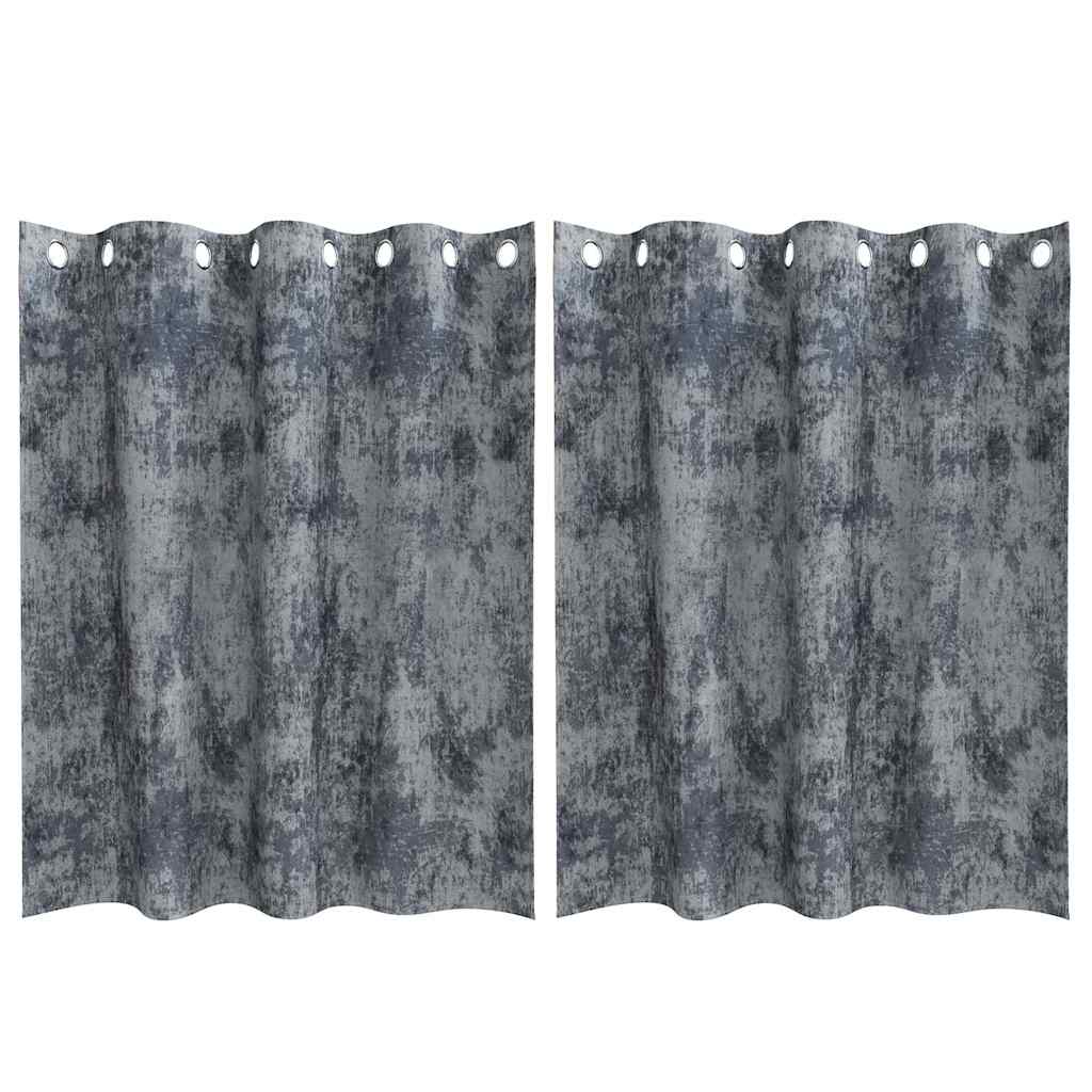 VidaXL Samtvorhänge 2 Stück Silbergrau 140 x 140 cm Samt