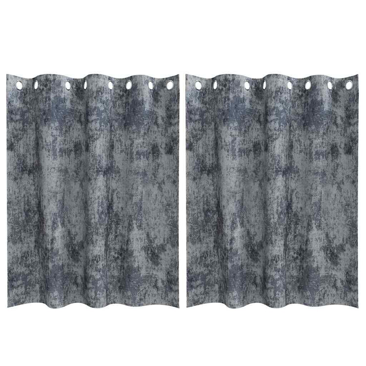 VidaXL Samtvorhänge 2 Stück Silbergrau 140 x 140 cm Samt