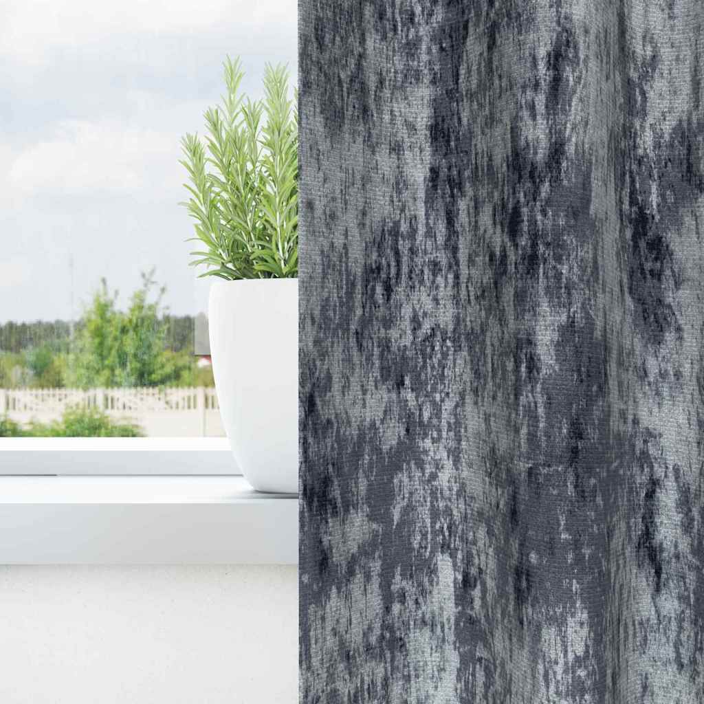 VidaXL Samtvorhänge 2 Stück Silbergrau 175 x 140 cm Samt