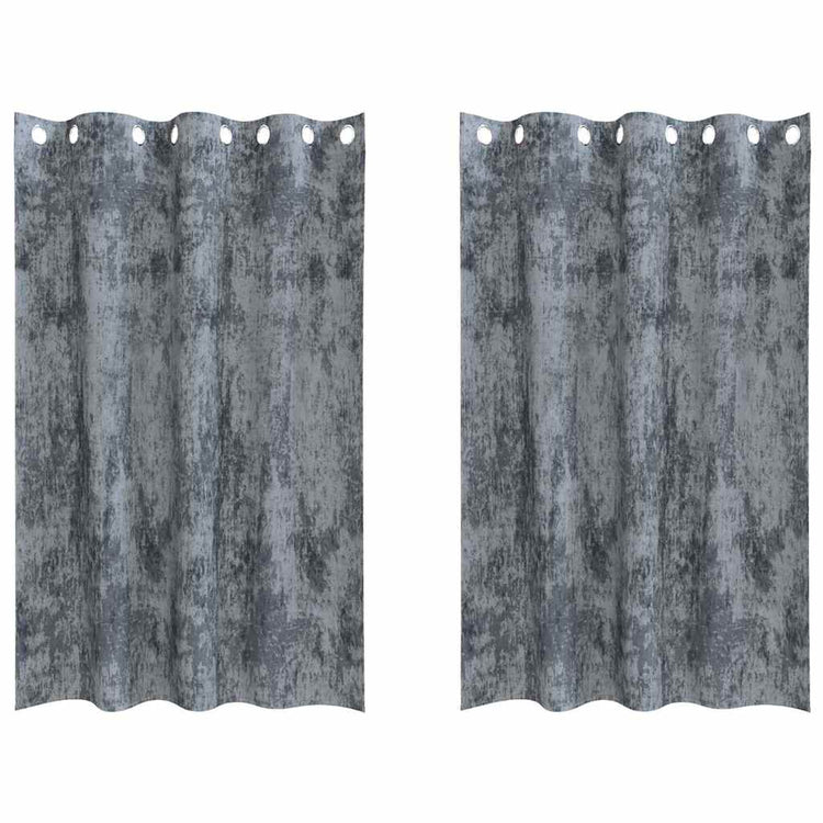 VidaXL Samtvorhänge 2 Stück Silbergrau 175 x 140 cm Samt