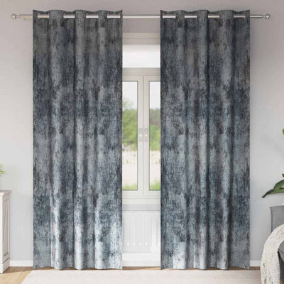 VidaXL Samtvorhänge 2 Stk. Silbergrau 225 x 140 cm Samt