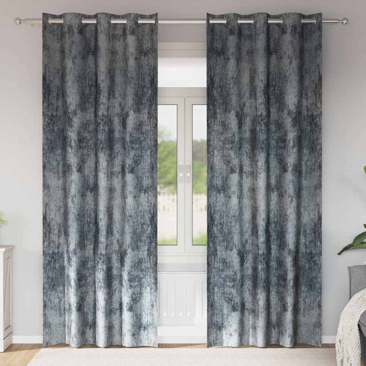 VidaXL Samtvorhänge 2 Stück Silbergrau 245 x 140 cm Samt