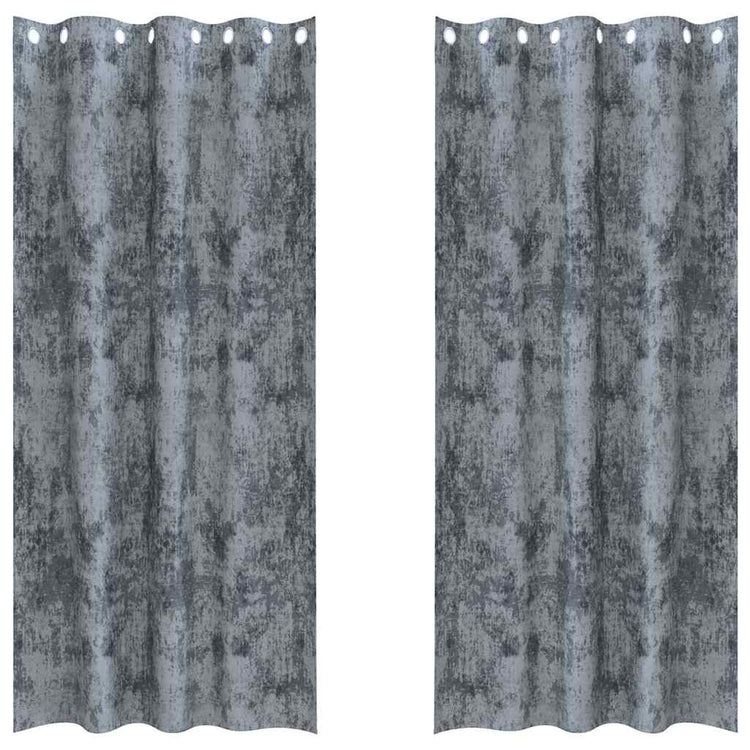 VidaXL Samtvorhänge 2 Stück Silbergrau 245 x 140 cm Samt