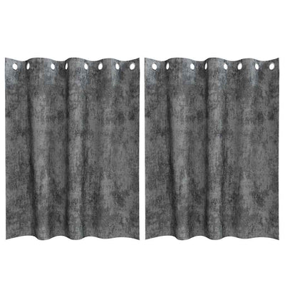 VidaXL Samtvorhänge mit Gardinen 2 Stück Grau 140 x 140 cm Samt