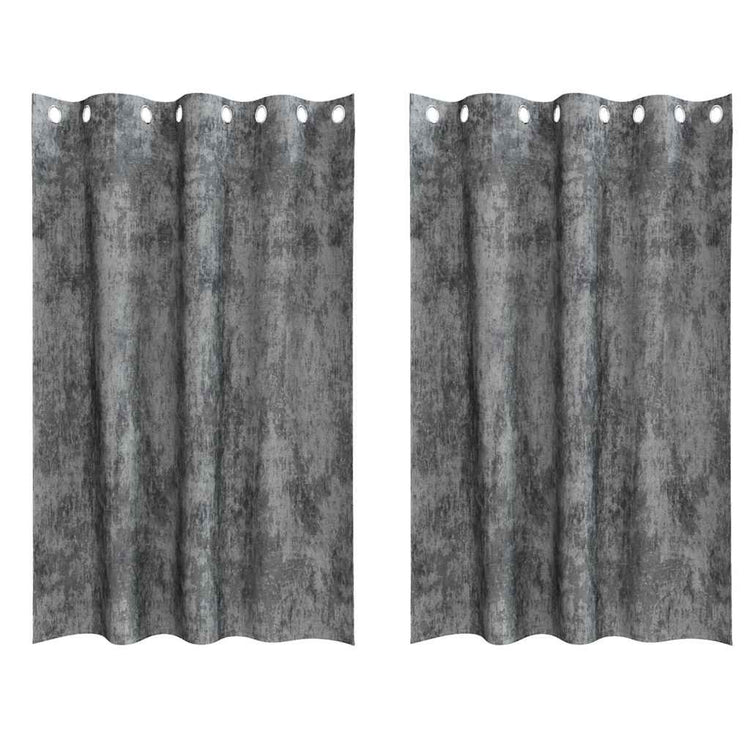 VidaXL Samtvorhänge mit Gardinen 2 Stück Grau 175 x 140 cm Samt