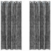 VidaXL Samtvorhänge mit Gardinen 2 Stück Grau 225 x 140 cm Samt