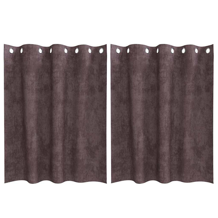 VidaXL Samtvorhänge mit Gardinen 2 Stück braun 140 x 140 cm Samt