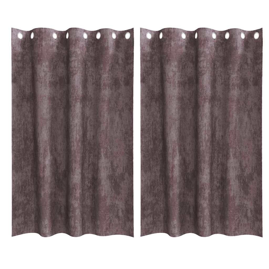 VidaXL Samtvorhänge mit Gardinen 2 Stück braun 175 x 140 cm Samt