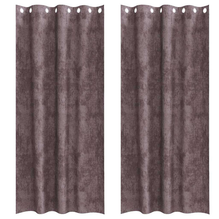 VidaXL Samtvorhänge mit Vorhängen 2 Stück braun 245 x 140 cm Samt