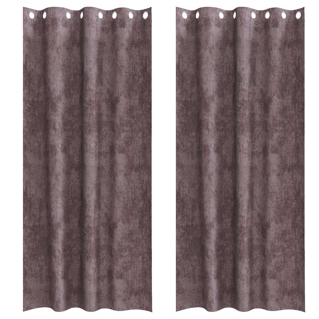 VidaXL Samtvorhänge mit Vorhängen 2 Stück braun 260 x 140 cm Samt