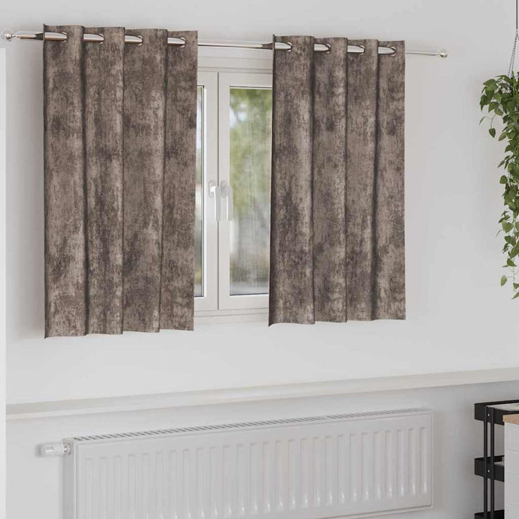 VidaXL Samtvorhänge 2 Stück Cappuccino 140 x 140 cm Samt