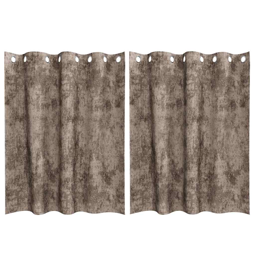 VidaXL Samtvorhänge 2 Stück Cappuccino 140 x 140 cm Samt