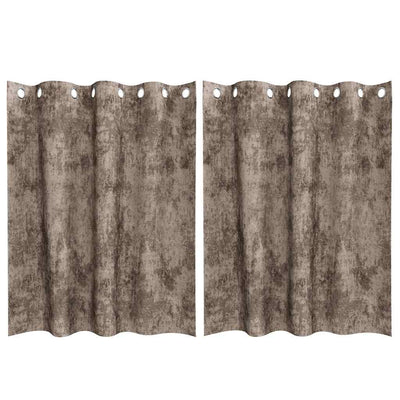 VidaXL Samtvorhänge 2 Stück Cappuccino 140 x 140 cm Samt