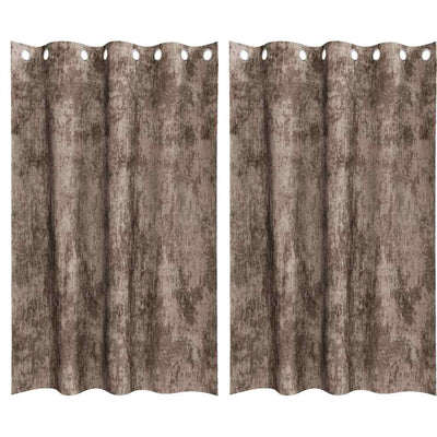 VidaXL Samtvorhänge 2 Stück Cappuccino 175 x 140 cm Samt