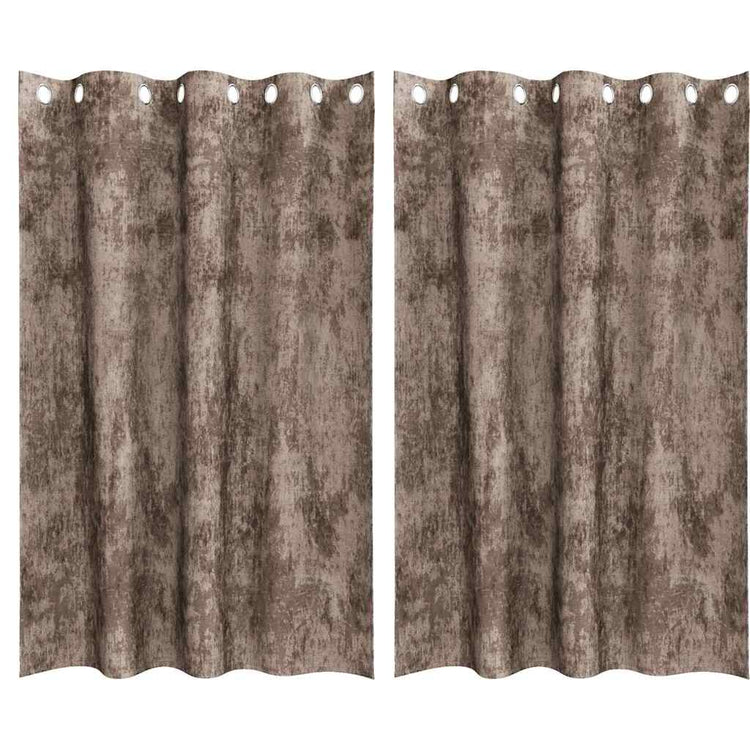 VidaXL Samtvorhänge 2 Stück Cappuccino 175 x 140 cm Samt