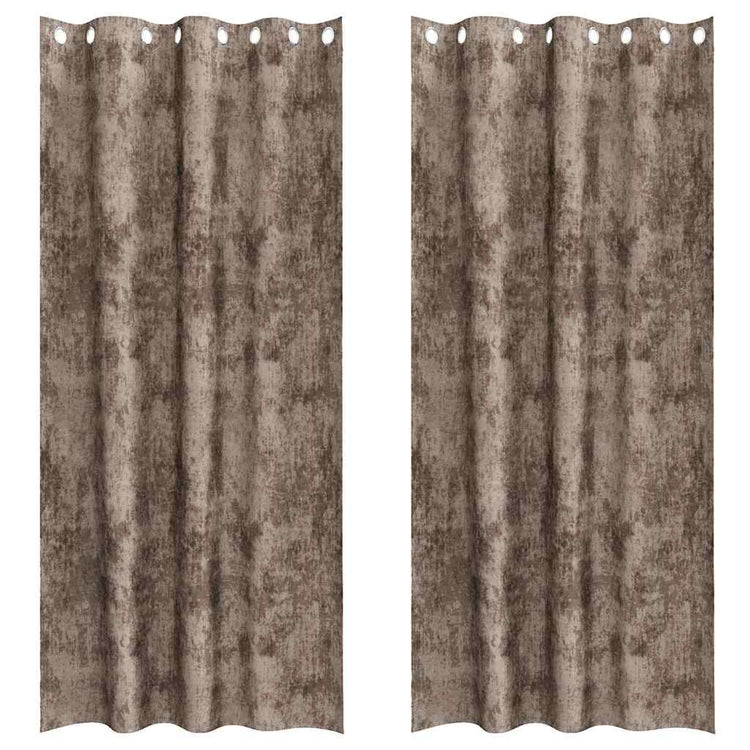 VidaXL Samtvorhänge 2 Stück Cappuccino 225 x 140 cm Samt