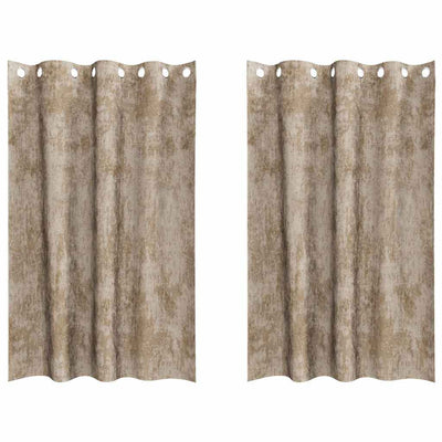 VidaXL Samtvorhänge 2 Stück Champagner 175 x 140 cm Samt