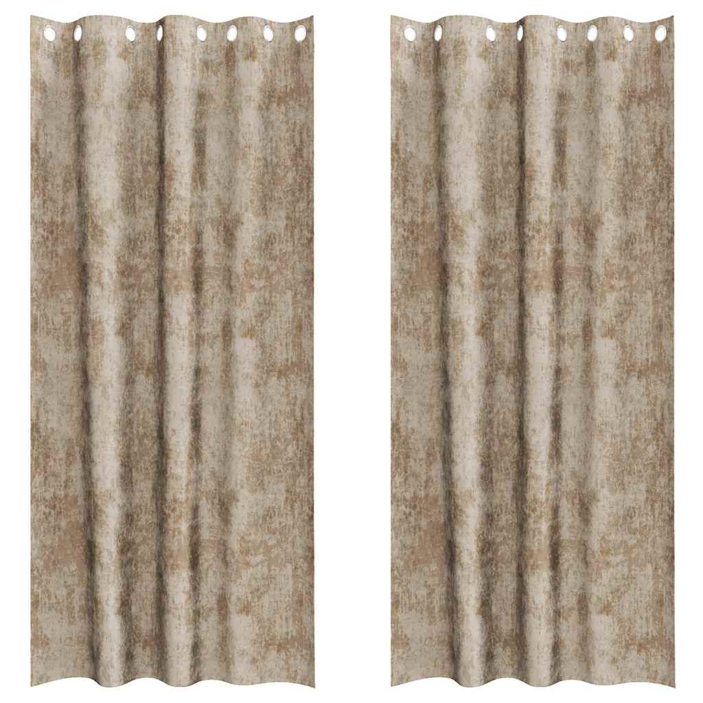 VidaXL Samtvorhänge 2 Stück Champagner 260 x 140 cm Samt