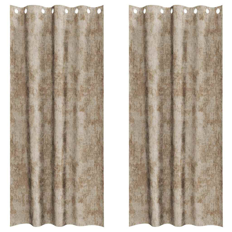 VidaXL Samtvorhänge 2 Stück Champagner 260 x 140 cm Samt