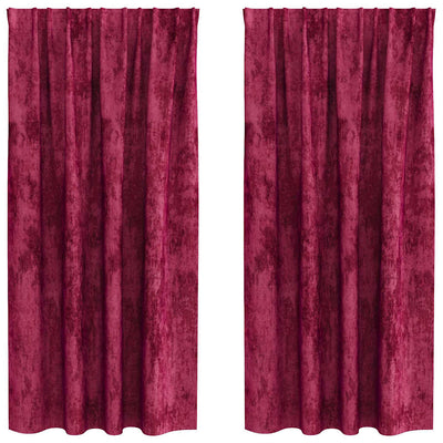 VidaXL Samtvorhänge 2 Stk. Weinrot 175 x 140 cm Samt