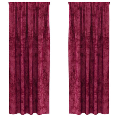 VidaXL Samtvorhänge 2 Stk. Weinrot 245 x 140 cm Samt