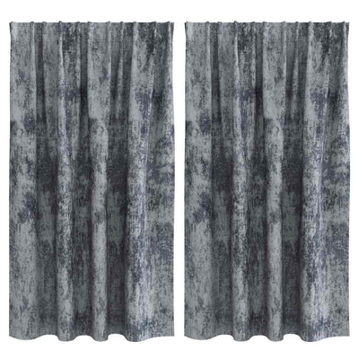 VidaXL Samtvorhänge 2 Stück Silbergrau 140 x 140 cm Samt