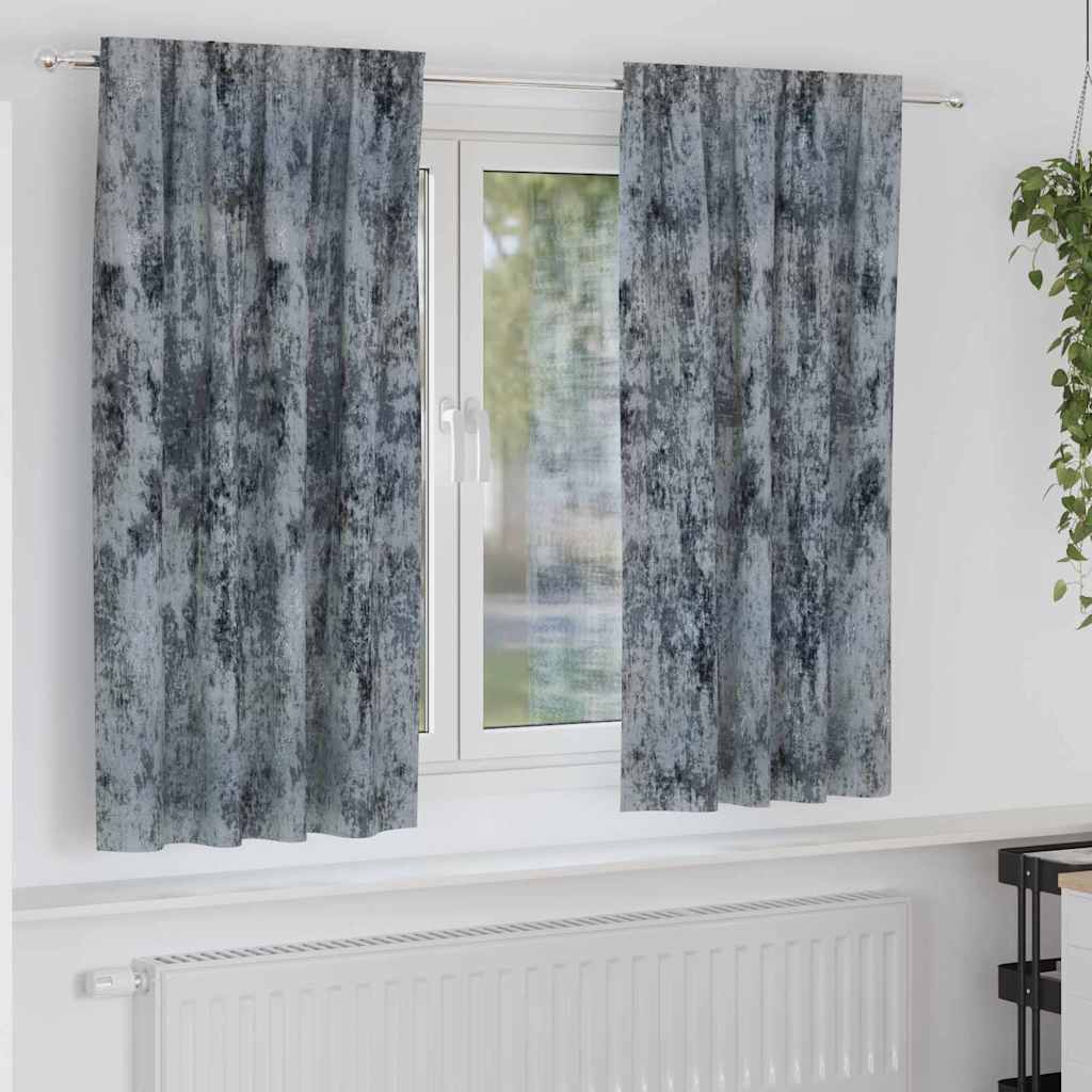 VidaXL Samtvorhänge 2 Stück Silbergrau 175 x 140 cm Samt