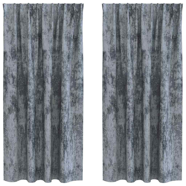 VidaXL Samtvorhänge 2 Stück Silbergrau 175 x 140 cm Samt