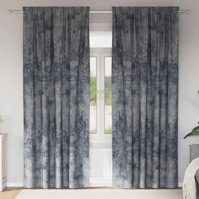 VidaXL Samtvorhänge 2 Stück Silbergrau 245 x 140 cm Samt
