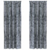 VidaXL Samtvorhänge 2 Stück Silbergrau 245 x 140 cm Samt