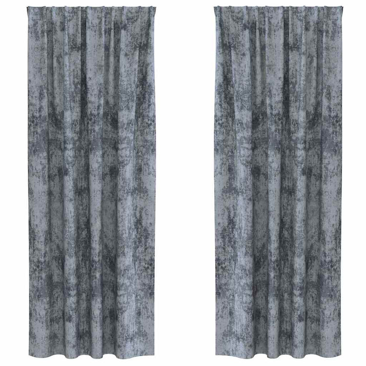 VidaXL Samtvorhänge 2 Stk. Silbergrau 260 x 140 cm Samt