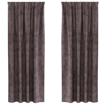 VidaXL Samtvorhänge mit Vorhängen 2 Stück braun 245 x 140 cm Samt