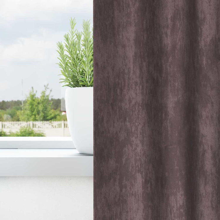 VidaXL Samtvorhänge mit Vorhängen 2 Stück braun 260 x 140 cm Samt