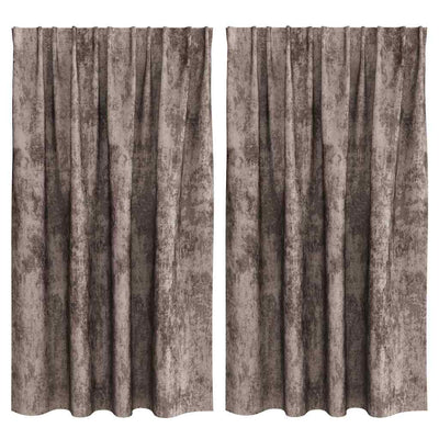 VidaXL Samtvorhänge 2 Stück Cappuccino 140 x 140 cm Samt