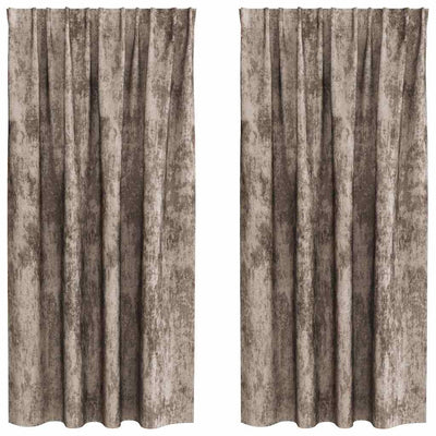 VidaXL Samtvorhänge 2 Stück Cappuccino 175 x 140 cm Samt