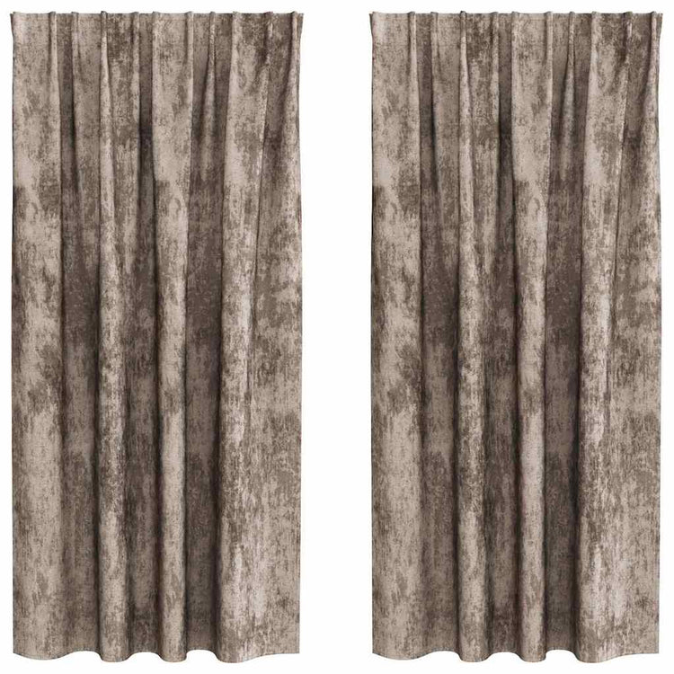 VidaXL Samtvorhänge 2 Stück Cappuccino 175 x 140 cm Samt