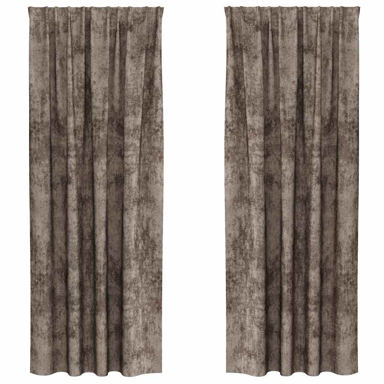 VidaXL Samtvorhänge 2 Stück Cappuccino 225 x 140 cm Samt